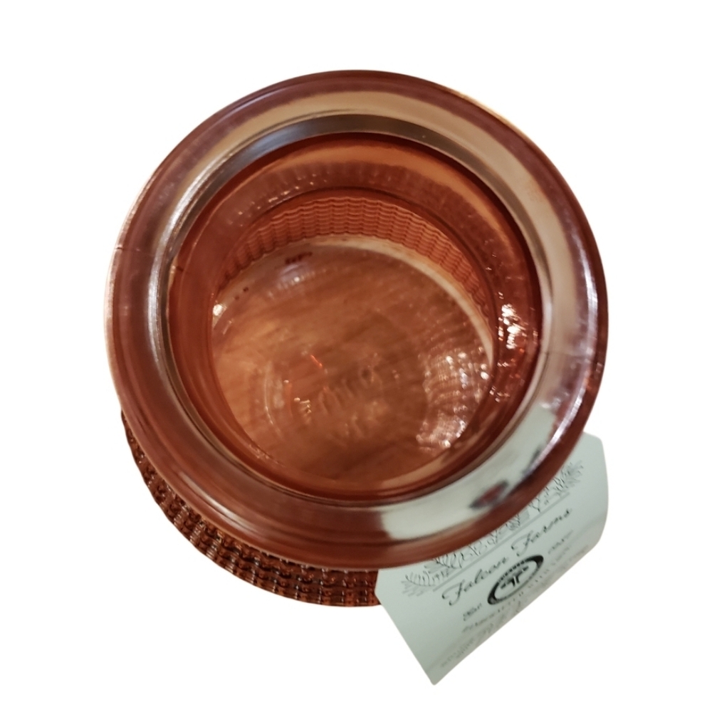 Glass Vase 7" Amber Brown - Picture 2 of 3